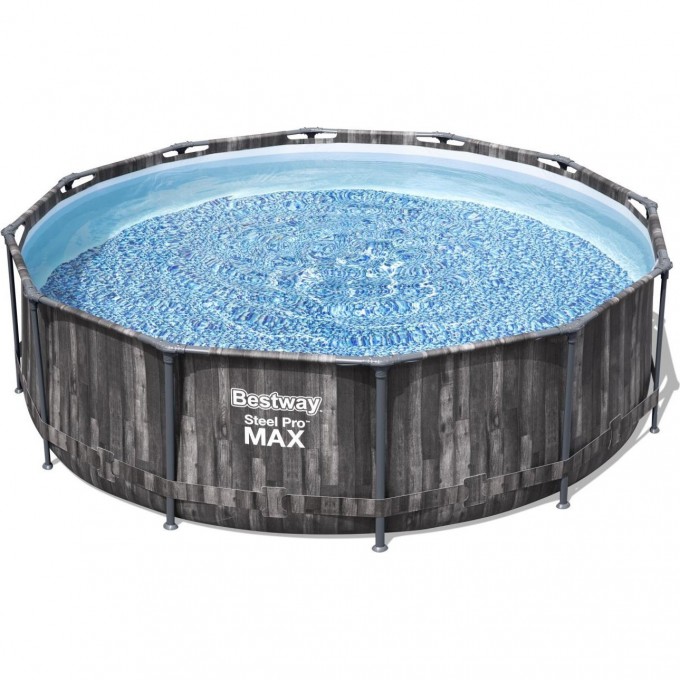 Каркасный бассейн BESTWAY STEEL PRO MAX 366х100см, 9150л + фильтр-насос 2006 л/ч, лестница 5614X BW